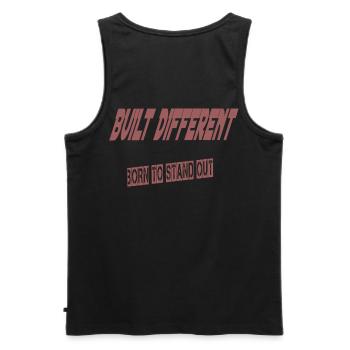 Build Different – Sweat à capuche Born to Stand Out - Débardeur bio Premium Homme - noir - Dos - AI Model Male 178 light (178cm)