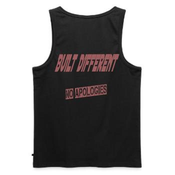 Built Different – No Apologies | Unisex Hoodie - Men's Premium Organic Tank Top - black - Back - AI Model Male 178 light (178cm)