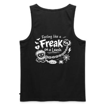 Feeling Like A Freak On A Leash Statement - Men's Premium Organic Tank Top - black - Back - AI Model Male 178 light (178cm)