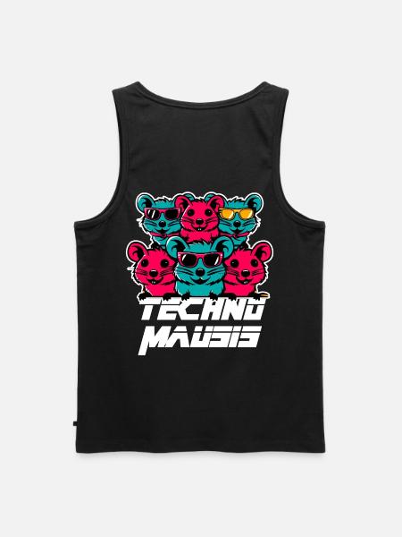 Techno Mausis - Men's Premium Organic Tank Top - black