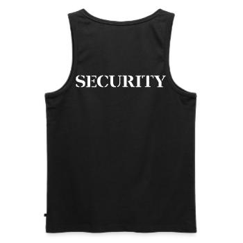 Security - Débardeur bio Premium Homme - noir - Dos - AI Model Male 178 light (178cm)