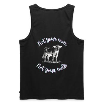 Ni ta mère, ni ton lait - Débardeur bio Premium Homme - noir - Dos - AI Model Male 178 light (178cm)