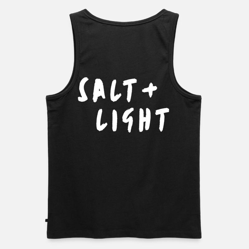 Salt + light - Männer Premium Bio Tank Top - Schwarz