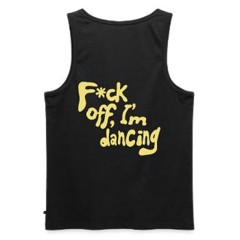 F*ck off, I'm dancing - Männer Premium Bio Tank Top - Schwarz - Hinten - AI Model Male 178 light (178cm)