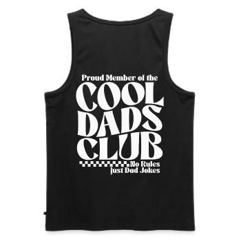 Club des papas cool - Cadeau de la fête des pères des papas - Débardeur bio Premium Homme - noir - Dos - AI Model Male 178 light (178cm)