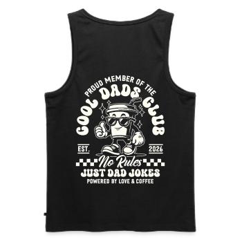Cool Dads Club - Dad 2026 Gift - Men's Premium Organic Tank Top - black - Back - AI Model Male 178 light (178cm)