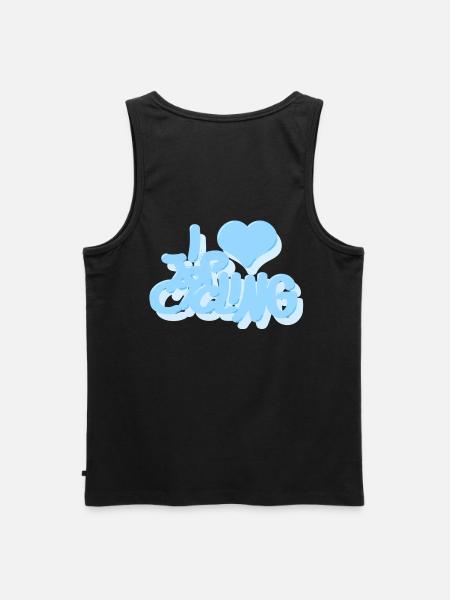 I_love_Cycling_babyblau - Men's Premium Organic Tank Top - black