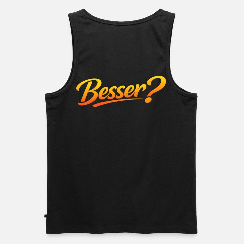 Besser? - Männer Premium Bio Tank Top - Schwarz