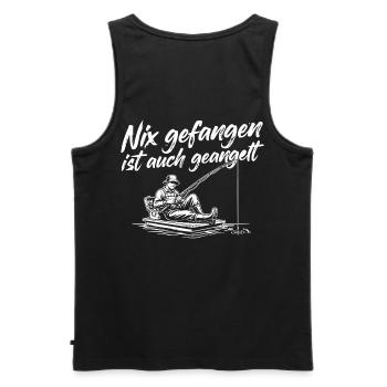 Angeln mit Humor - Männer Premium Bio Tank Top - Schwarz - Hinten - AI Model Male 178 light (178cm)