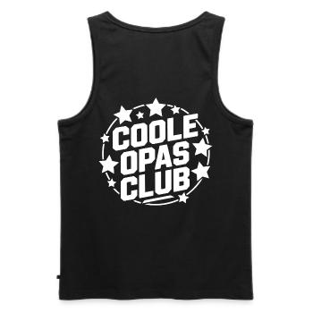 Cool Grandpa Club - Men's Premium Organic Tank Top - black - Back - AI Model Male 178 light (178cm)