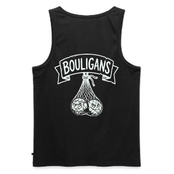 Chapeau de boule, tablier de boule, short de boule, polo - Débardeur bio Premium Homme - noir - Dos - AI Model Male 178 light (178cm)