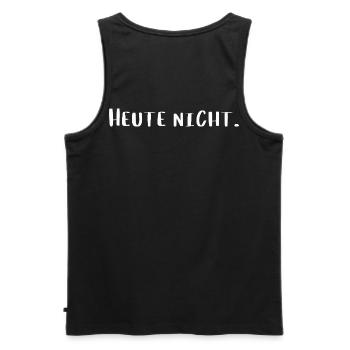 Heute nicht – Lustiges Statement T-Shirt - Männer Premium Bio Tank Top - Schwarz - Hinten - AI Model Male 178 light (178cm)