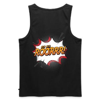 Rröööörrrrr - Männer Premium Bio Tank Top - Schwarz - Hinten - AI Model Male 178 light (178cm)