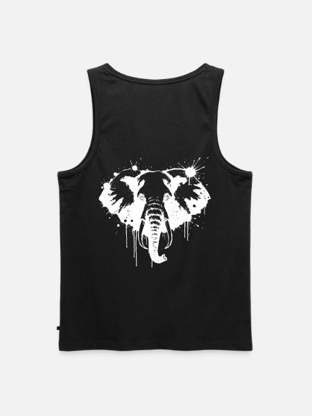 White Elephant Splash - Männer Premium Bio Tank Top - Schwarz