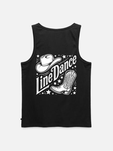 Line Dance Western Logo - Men's Premium Organic Tank Top - black