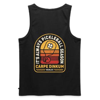 It's Always Pickleball Season - Männer Premium Bio Tank Top - Schwarz - Hinten - AI Model Male 178 light (178cm)