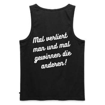HN Mal verliert man, mal gewinnt die anderen - Männer Premium Bio Tank Top - Schwarz - Hinten - AI Model Male 178 light (178cm)