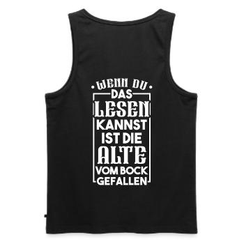 Si vous pouvez lire / Moto,Biker,Drôle - Débardeur bio Premium Homme - noir - Dos - AI Model Male 178 light (178cm)