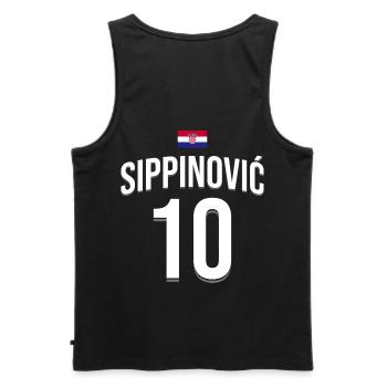 Party Crew Mallorca Magaluf Festival - Männer Premium Bio Tank Top - Schwarz - Hinten - AI Model Male 178 light (178cm)