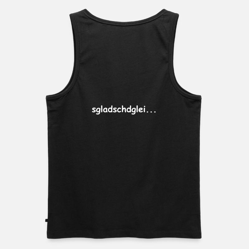 sgladschdglei .. Saxon dialect - Men's Premium Organic Tank Top - black