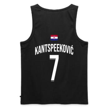 Funny Summer Vacation Magaluf Party Crew - Männer Premium Bio Tank Top - Schwarz - Hinten - AI Model Male 178 light (178cm)