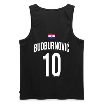 Party Crew Mallorca Bulgarien Festival - Männer Premium Bio Tank Top - Schwarz - Hinten - AI Model Male 178 light (178cm)