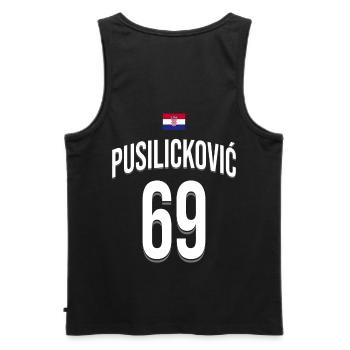 Summer Vacation Travel to Mallorca Funny Party - Männer Premium Bio Tank Top - Schwarz - Hinten - AI Model Male 178 light (178cm)
