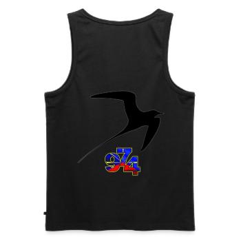 straw tail 974 - Men's Premium Organic Tank Top - black - Back - AI Model Male 178 light (178cm)