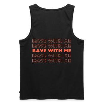 Rave avec moi - Débardeur bio Premium Homme - noir - Dos - AI Model Male 178 light (178cm)