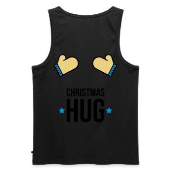 Noël Hug Gants d’hiver Cadeau - Débardeur bio Premium Homme - noir - Dos - AI Model Male 178 light (178cm)