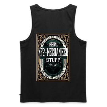 Original Kfz Mechaniker, Robustes Handwerker-Shirt - Männer Premium Bio Tank Top - Schwarz - Hinten - AI Model Male 178 light (178cm)