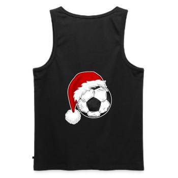 Weihnachten Fußballspieler Fußballfans - Männer Premium Bio Tank Top - Schwarz - Hinten - AI Model Male 178 light (178cm)