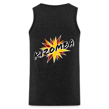 Kizomba Explosion - Männer Premium Bio Tank Top - Anthrazit - Hinten - Alexander (188cm)