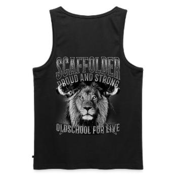 Scaffolder Oldschool pour live - Débardeur bio Premium Homme - noir - Dos - AI Model Male 178 light (178cm)