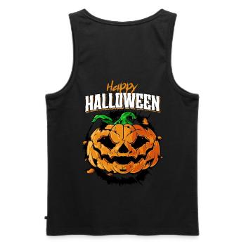 Happy Halloween - Männer Premium Bio Tank Top - Schwarz - Hinten - AI Model Male 178 light (178cm)