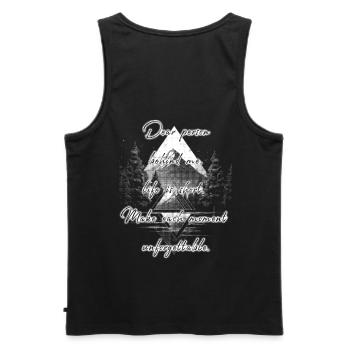 Spruch für die Person Hinter Dir Schöner Moment - Männer Premium Bio Tank Top - Schwarz - Hinten - AI Model Male 178 light (178cm)