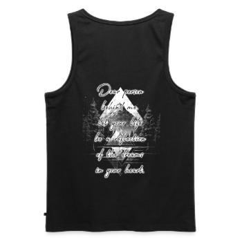 Saying for the Person Behind You Dreams Goals - Men's Premium Organic Tank Top - black - Back - AI Model Male 178 light (178cm)