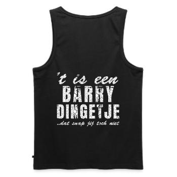 Design de chemise avec le nom Barry, personnalisé - Débardeur bio Premium Homme - noir - Dos - AI Model Male 178 light (178cm)