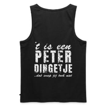 Design de chemise avec le nom Peter, personnalisé - Débardeur bio Premium Homme - noir - Dos - AI Model Male 178 light (178cm)