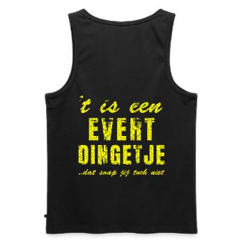 Personalised gifts for Evert - Men's Premium Organic Tank Top - black - Back - AI Model Male 178 light (178cm)