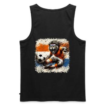 NL Lion Footballer Maillots de football Fan de football - Débardeur bio Premium Homme - noir - Dos - AI Model Male 178 light (178cm)