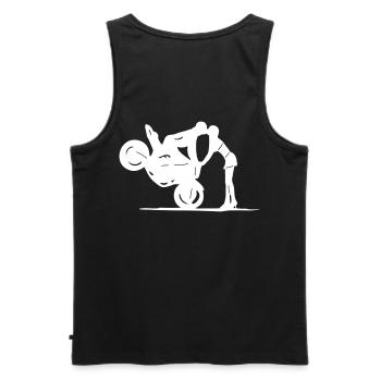 Funbiker Logo - Débardeur bio Premium Homme - noir - Dos - AI Model Male 178 light (178cm)