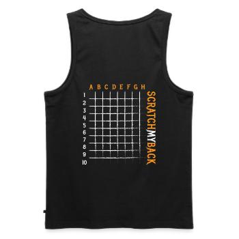 Scratch My Back back scratch playing field massage - Men's Premium Organic Tank Top - black - Back - AI Model Male 178 light (178cm)