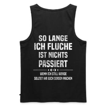 wenn ich fluche, lustiges - Männer Premium Bio Tank Top - Schwarz - Hinten - AI Model Male 178 light (178cm)