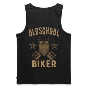 Biker Old School - Männer Premium Bio Tank Top - Schwarz - Hinten - AI Model Male 178 light (178cm)