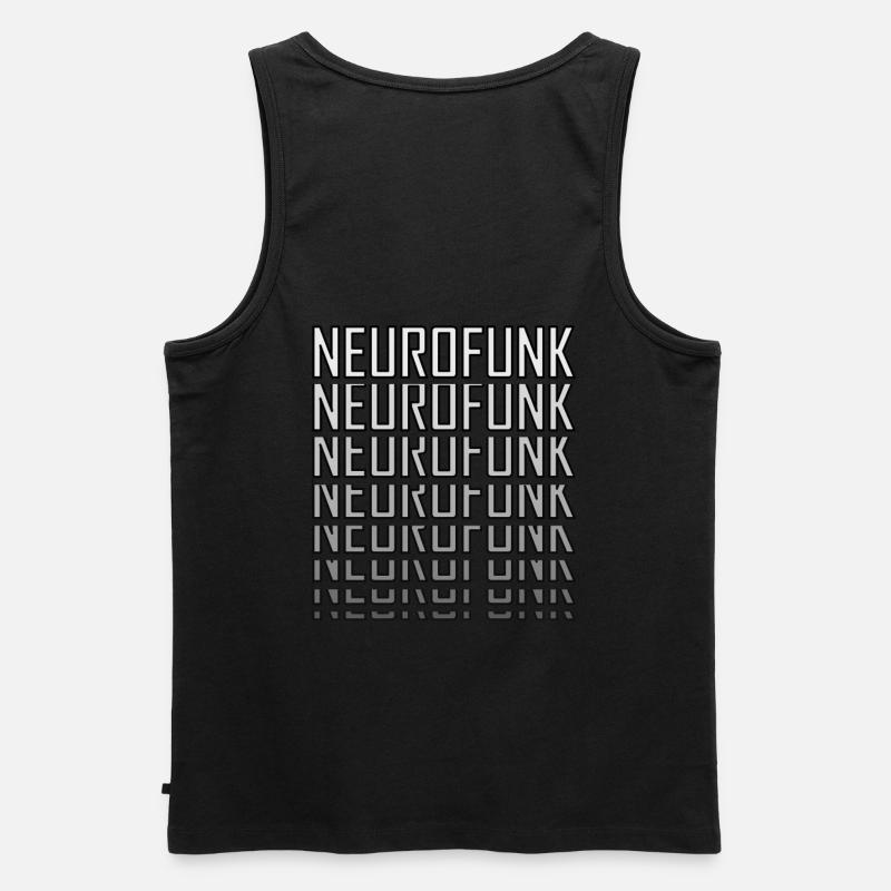 Neurofunk Backprint - Männer Premium Bio Tank Top - Schwarz