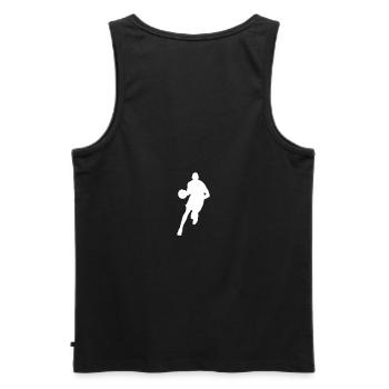 Basketball player graphics white - Men's Premium Organic Tank Top - black - Back - AI Model Male 178 light (178cm)