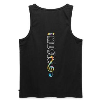 Musique tye die - Débardeur bio Premium Homme - noir - Dos - AI Model Male 178 light (178cm)