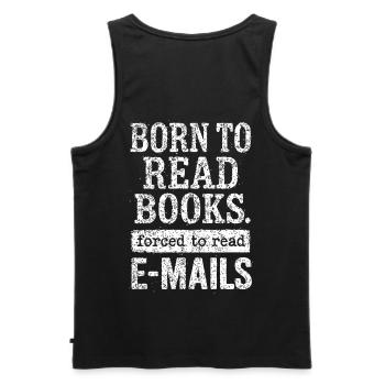 Born to Read Books – Statement - Men's Premium Organic Tank Top - black - Back - AI Model Male 178 light (178cm)