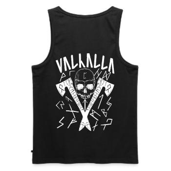 Valhalla Runes - Männer Premium Bio Tank Top - Schwarz - Hinten - AI Model Male 178 light (178cm)